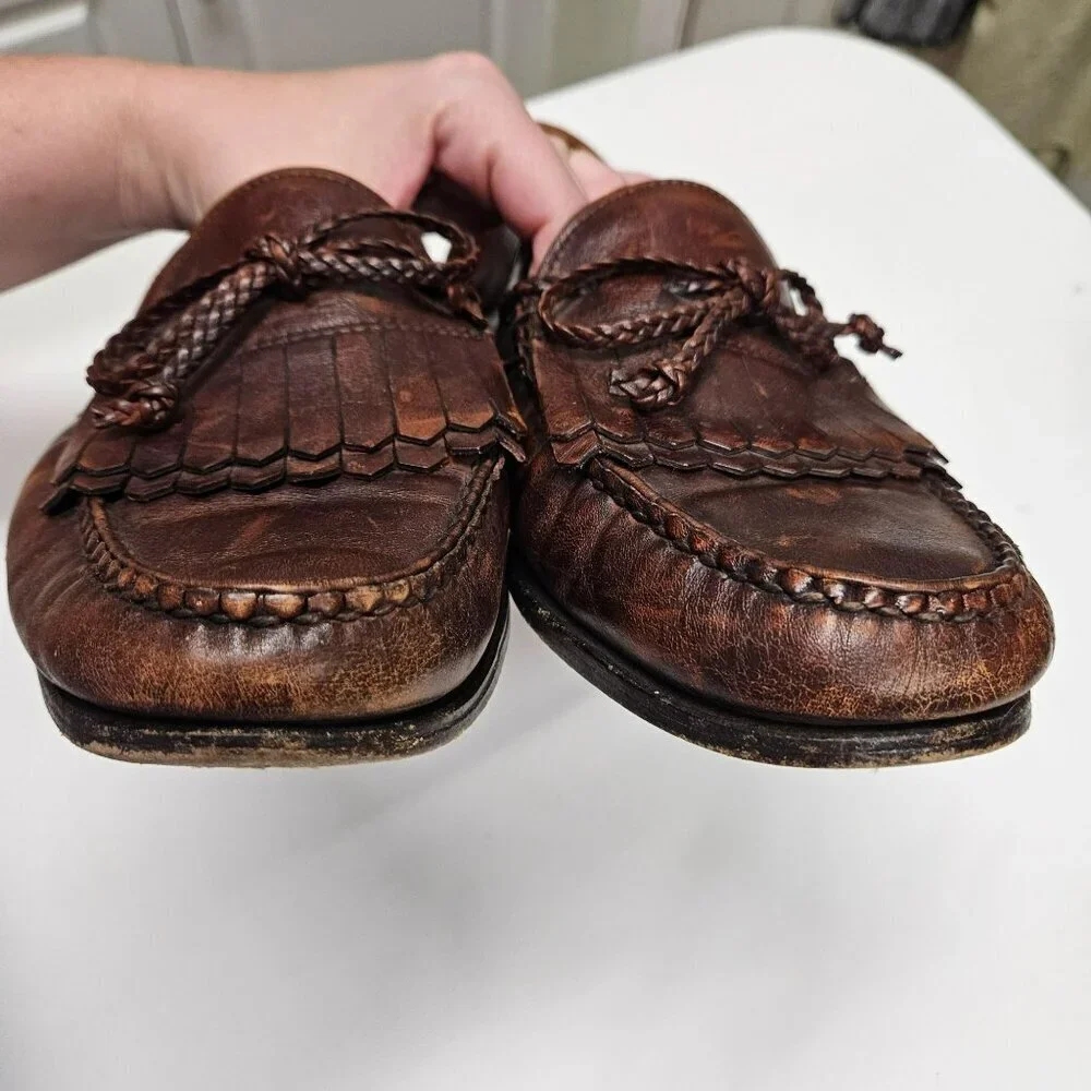 Allen Edmonds‎ Mens Woodstock Leather Tassel Slip On Loafers Made USA 11.5 D